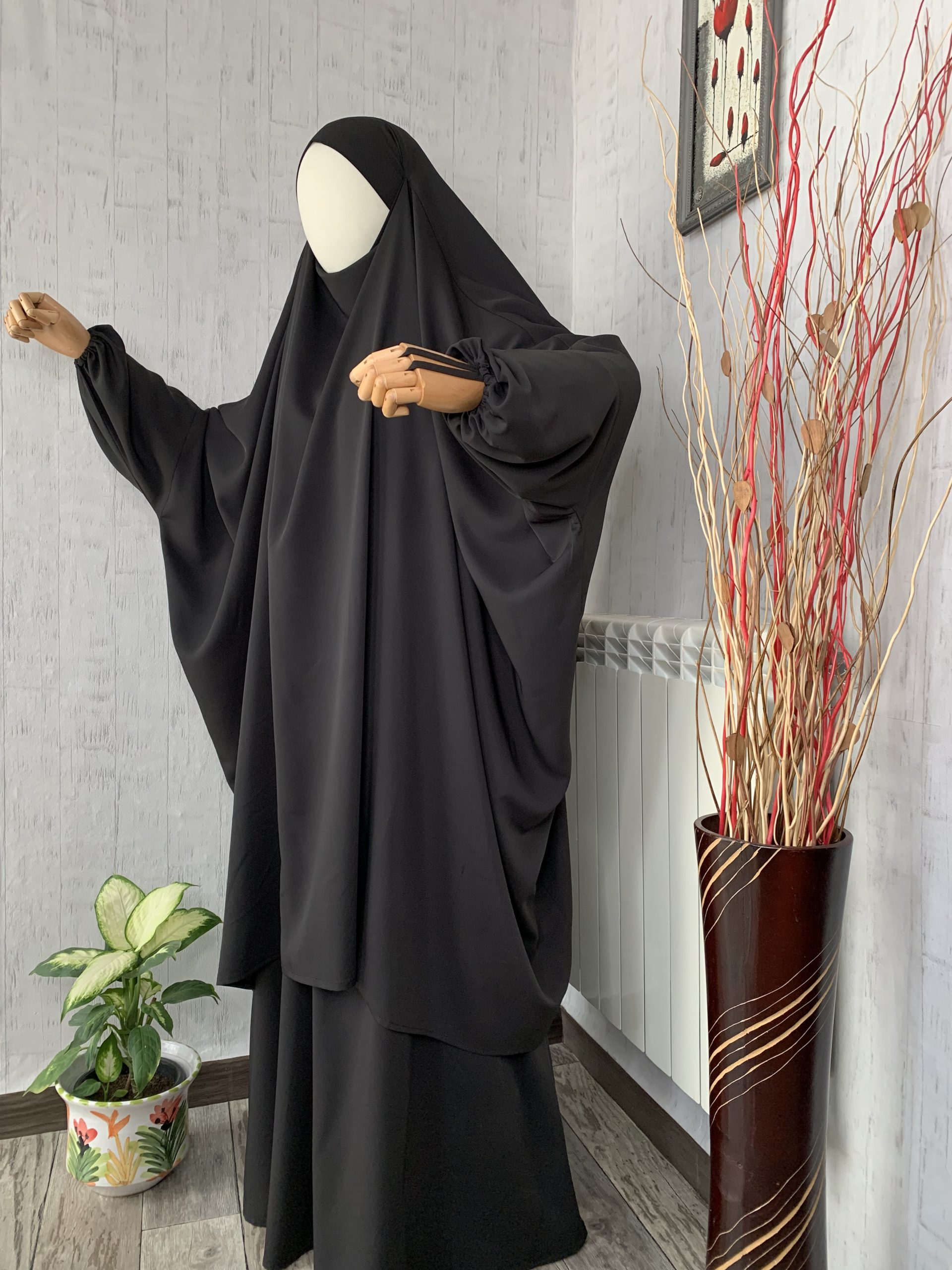 جلباب قطعتين بكُم المطاط - Image 6